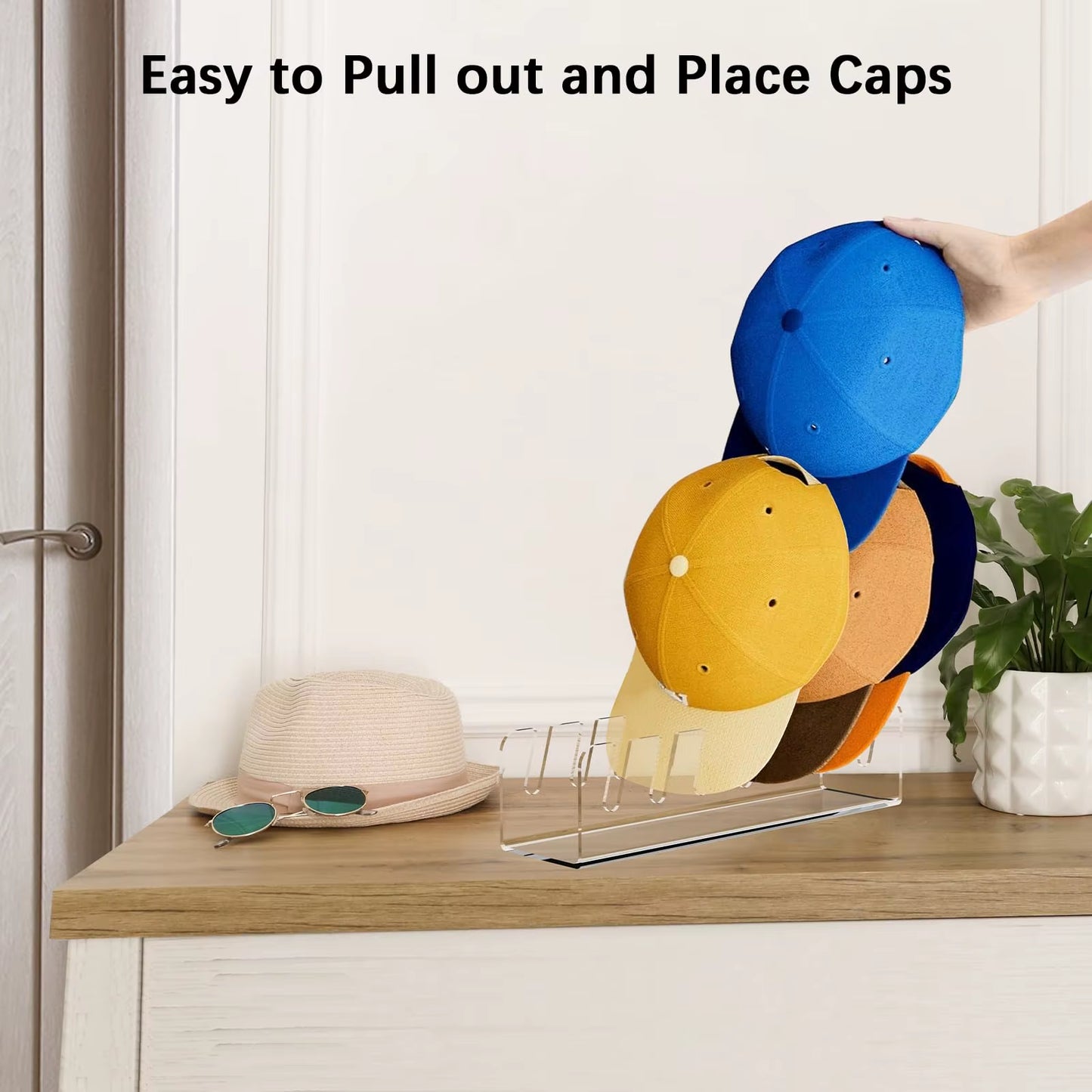 Baseball Cap Hat Holder Hat Storage Device Acrylic Cap Holder Durable Suitable for Bedroom Closet Dressing Table Store Display